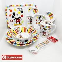 ราคา มิกกี้ ซัมเมอร์ฟัน จานข้าวเด็ก แก้วน้ำเด็ก ถาดหลุมเมลามีน Disney Mickey Superware ศรีไทยซุปเปอร์แวร์ [ขายแยกชิ้น] (21467800005)