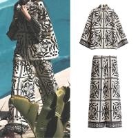 ราคา ซาร่า เสื้อแขนยาวรุ่นหลวม1283653 กางเกงขากว้างเอวสูง เชือกรูด1283662 (26685941708)