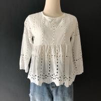 ราคา เสื้อแขนยาว ลายฉลุ ลูกไม้สีขาว (6001969023)