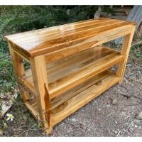 ราคา ชั้นวางรองเท้าไม้สัก ชั้นวางทีวี เก้าอี้นั่งยาว ไม้สัก (5516022039)