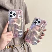ราคา Niche Smudge Pink Water Ripple เหมาะสําหรับ iPhone17pro max Apple 16 เคสโทรศัพท์ 15/14 เคสสองชั้น (49503822560)