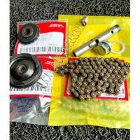 ราคา SQSI ชุดโซ่ราวลิ้นเสป110iความยาวโซ่90ข้อพร้อมเปลี่ยน โซ่90ข้อ+ยางกลิ้ง+ยางกด+กระบอกดันโซ่ สำหลับเวป110i ดรีมสุปเปอร์คลับ (43165136260)