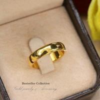 ราคา แหวนทองเกลี้ยง งานหุ้มทอง 5 ไมครอน สวยเรียบหรู (2097042393)
