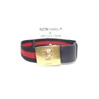ราคา เข็มขัด Gucci Embroidered Web belt sz 80 32 มือ 2 ของแท้ (17046224031)