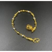 ราคา สร้อยข้อมือ2กษัตริย์(อิตาลี)2K เม็ดกลมเกลี้ยง ห้อยถุงทอง (พร้อมส่ง18cm) สินค้าถ่ายจากงานจริง (21607080831)