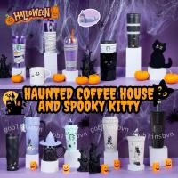 ราคา [ฮาโลวีน 2025] สตาร์บัคส์ คอลเลกชันของแท้บ้านกาแฟผีสิงและขวดคิตตี้ผีและถ้วย ‍ (42572373718)