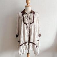 ราคา Axes femme | เดรสเชิ้ตคอปก ลายทาง เสื้อมือสอง เสื้อมือสองญี่ปุ่น coquette (28008651322)