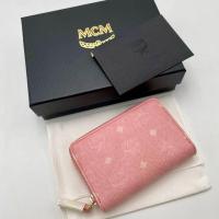 ราคา [ทักแชทก่อนสั่ง] MCM แท้ Aren Zip X-mini Wallet กระเป๋าสตางค์ ใส่บัตร (Blossom Pink) (26218210493)