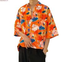 ราคา เชิ้ตลายดอกเสื้อฮาวาย เสื้อเชิ้ตสงกรานต์ลายดอก hawaii shirt สไตล์เกาหลี (47404056366)