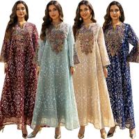 ราคา jalabiya มุสลิม แฟชั่นผ้ากอซเย็บปักถักร้อย สำหรับสตรี (42869037066)