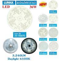 ราคา LUMAX โคมซาลาเปาหน้ากระจก พร้อมหลอด LED 36W แสงขาว 3,240LM (1863950564)