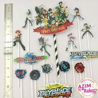 ราคา Beyblade เค้ก Topper การ์ตูนเค้ก Topper Hiasan Kek เค้กตกแต่ง Beyblade โดย Azim เบเกอรี่ (18980148251)