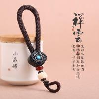 ราคา พวงกุญแจรถที่ไม่ซ้ํากันสามมิติไม้มะเกลือฝัง Turquoise มงคลเมฆจับเชือก Key Cha (56453177499)