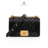 ราคา [ของแท้]CHANEL BOY 8'' BLACK CAVIAR GHWมีใบรับประกัน ตรวจสอบได้ทุกใบ ✅ (49751636409)