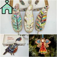 ราคา โอทูอินส์ ชุดโมเสค ทําเอง ศิลปะและงานฝีมือ ชุดโมเสคขนนกแก้วสี,งานฝีมือทําด้วยมือคนรักสดใสขนนกนกโมเสคไม้ศิลปะอายุ8-12 (56303828855)