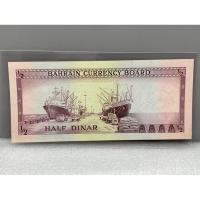 ราคา ธนบัตรรุ่นเก่าของประเทศบาห์เรน 1/2 Dinar ปี1964 UNC (18582777566)