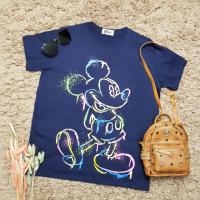 ราคา Xxl เสื้อยืดพิมพ์ลายมิกกี้เรืองแสงสีรุ้งสําหรับผู้ใหญ่ (8527035280)