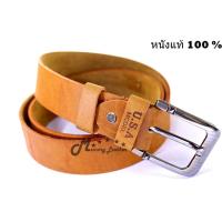 ราคา เข็มขัดหนังแท้ 100% พร้อมส่ง เข็มขัดผู้ชาย เข็มขัดสไตล์วินเทจ Leather Belt (1282209262)