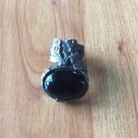 ราคา Ysl Arty Ring size8 สี black stone gunmetal hardware (4708315803)