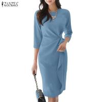 ราคา ชุดผ้าลูกไม้แขน 3/4 ลายโบว์สำหรับผู้หญิง สไตล์เกาหลี เหมาะสำหรับการทำงานหรือเดินทาง (44600054250)