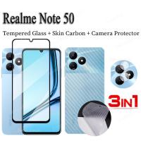 ราคา 3 IN 1 ฟิล์มกระจกนิรภัยกันรอยหน้าจอ และฟิล์มด้านหลัง สําหรับ Realme Note 50 Realme Note 50 (24712629317)