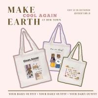 ราคา CANVAS TOTE BAG/ แบรนด์ท้องถิ่น INDONESIA/ สไตล์UAL/ สไตล์เกาหลี (43601440119)