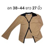 ราคา เสื้อเชิ้ตผ้าร่องผ่าหน้า 3กระดุม เสื้อผ้าร่อง มือ1 (28315068995)