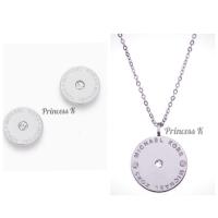 ราคา ชุดสร้อย ต่างหู สีเงิน งานก๊อป Michael Kors (32394879)