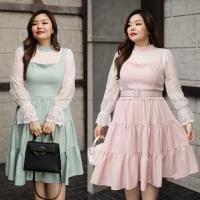 ราคา SSD52 เซ็ตเสื้อลูกไม้ขาวเดรส มี 2 สี ชมพู/เขียว เสื้อผ้าพลัสไซส์ Plussize fashion ชุดคนอ้วน แฟชั่นสาวอวบ (19746004225)