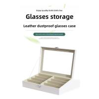 ราคา กล่องใส่แว่น 8ช่อง PUหนังสีขาว กล่องใส่แว่นตา 8 ช่อง กล่องแว่นตา ที่ใส่แว่นตา กล่องของขวัญ (27222392571)