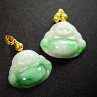 ราคา จี้หยกพระสังกัจจายน์ขาวติดเขียว 19-22มิล หยกพม่า หยกแท้ jadeite type a (29018272158)