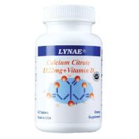 ราคา LYNAE Calcium Citrate 1122 mg. + Vitamin D Vitamin USA 60 เม็ด x 1 ขวด (181052648)