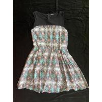 ราคา เดรสทำงาน มีซับใน ซิปหลัง แบรนด์ ZEIN แท้ ลายกราฟฟิกแขนกุด ผ้าซาติน (19710250237)