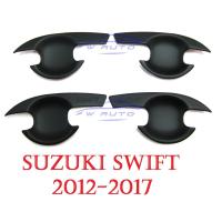 ราคา (1ชุด) ถาดรองมือเปิดประตู ซูซูกิ สวิฟท์ ปี 2012 - 2017 ถ้วย/ เบ้ารองมือเปิดประตู สีดำด้าน Suzuki Swift กันรอยประตู (9161029993)