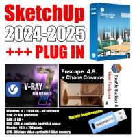 ราคา SketchUp Pro 2024-2025++Plug In (ส่งUSB)(Windows) (25646613874)