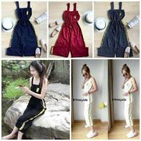 ราคา จั้มสูทสายใหญ่ทรง 7 ส่วน แต่งแถบข้าง Off white (1268040349)