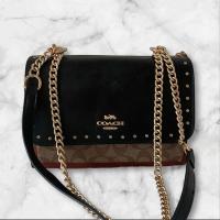 ราคา Coach กระเป๋าสะพายสีน้ำตาล-ดำ (40550089910)