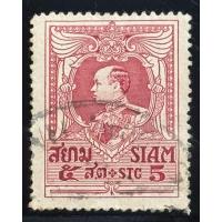 ราคา 2462 แสตมป์รัชกาลที่ 6 ชุดปีกครุฑ ดวง 5 สต. สีชมพู ใช้แล้ว (25455685617)