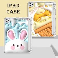 ราคา เคส แบบใส ลายกระต่าย พร้อมช่องใส่ปากกา สําหรับ iPad Air 4 10.9 Gen5 Gen69.7 Gen7 Gen8 Gen9 10.2 Air1 2 9.7 Air4 Air5 10.9 pro11 Pro 12.9 M1 M2 (19087984524)