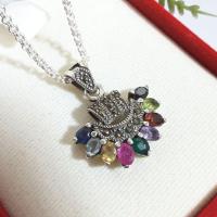 ราคา จี้เงินแท้พลอยนพเก้า จี้พลอยนพเก้า (2646877770)