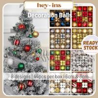 ราคา 44 ชิ้น/กล่อง 3 ซม.และ 6 ซม.ลูกบอลแฟนซีตกแต่งต้นคริสต์มาสลูกบอลแขวนเครื่องประดับลูกบอลคริสต์มาสลูกบอลนางเงือกปาร์ตี้ 圣树装饰品 (27592614107)