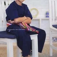 ราคา ชุดหม้อห้อมเด็ก คอกลม กระดุมจีน (2756740943)