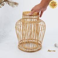 ราคา โคมไฟ โคมไฟไม้ไผ่ซี่ทรงแจกันสาน2ชั้น ขนาด 25 * 30 cm (26150005277)
