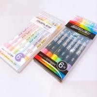 ราคา Javapen ปากกาเน้นข้อความ ปากกาไฮไลท์ รุ่น Duplex 2 หัว แบบเซ็ต 6 สี มีให้เลือก 2 โทนสี (19580981209)