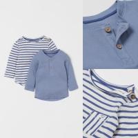 ราคา เสื้อยืด H&M Baby - แขนยาวลายทางสีน้ําเงิน (41771516636)