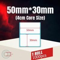 ราคา สติ๊กเกอร์บาร์โค้ดความร้อน Thermal Sticker Label เทอร์มอล Barcode Sticker50x30สติ๊กเกอร์ชานมขนาดต่างๆ สติ๊กเก (25851618257)