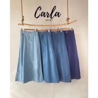 ราคา กระโปรงยีนส์ยาวคาร์ล่า (สีฟ้าอ่อน) (21895724884)