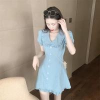 ราคา ชุดมินิเดรส สีฟ้าคราม (21558135094)