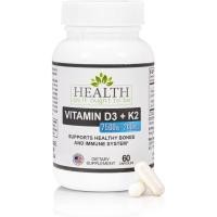 ราคา Health As It Ought To Be Vitamin D3+K2 อาหารเสริม | รองรับกระดูกเพื่อสุขภาพและสุขภาพภูมิคุ้มกัน | 60 แคปซูล (48852366484)