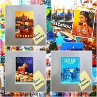 ราคา แม่เหแม่เหล็กติดตู้เย็น สวีเดน 2×3 นิ้ว ของที่ระลึก ของฝาก Souvenir Fridge Magnet Sweden set E 2x3" (5477261043)